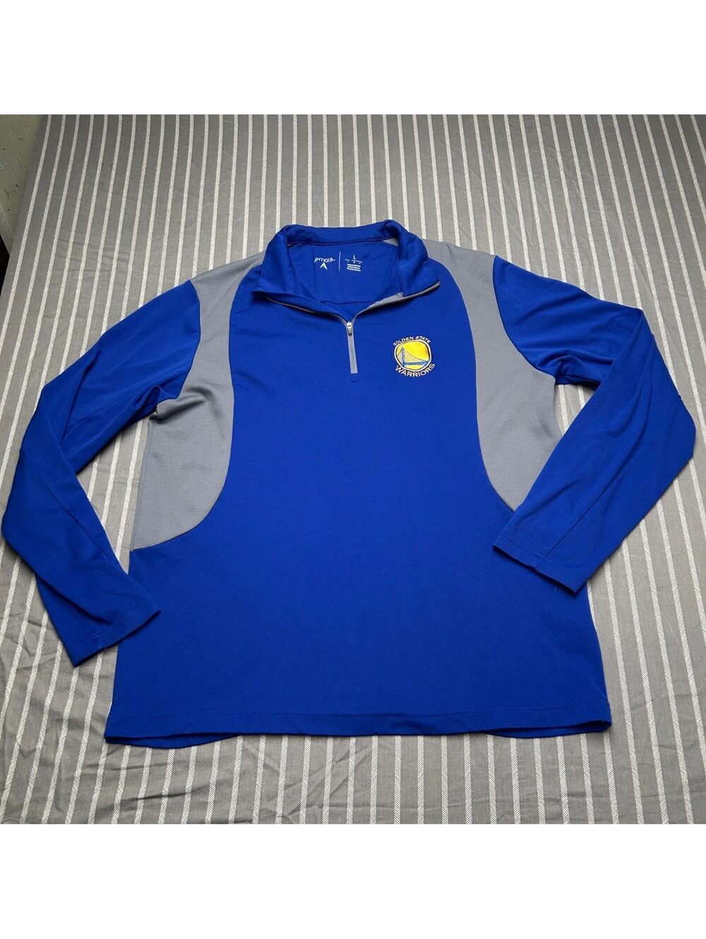 Antigua Golden State Warriors quarter-zip pullover Men's Large
